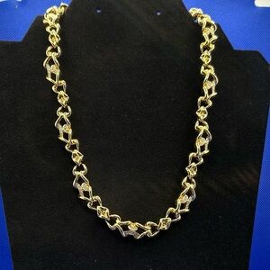 Nina Ricci Gold and Crystal Chain Necklace